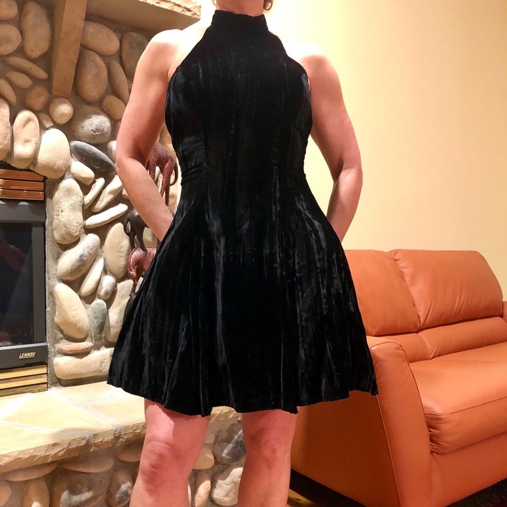 Crushed Velvet dress. Season’s hottest!